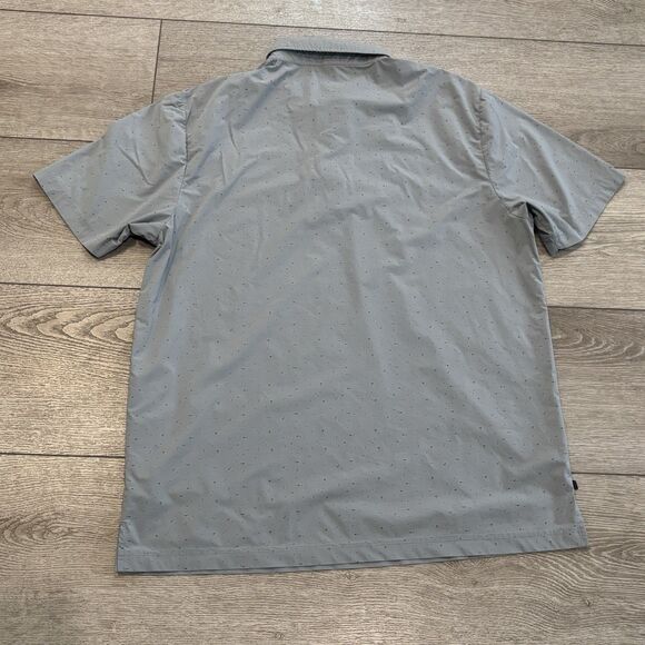 Travis Mathew Golf Polo Mens Large Gray Performance Splatter Graphic Print - Picture 6 of 6